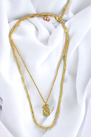 Layered Pendant Necklace Set