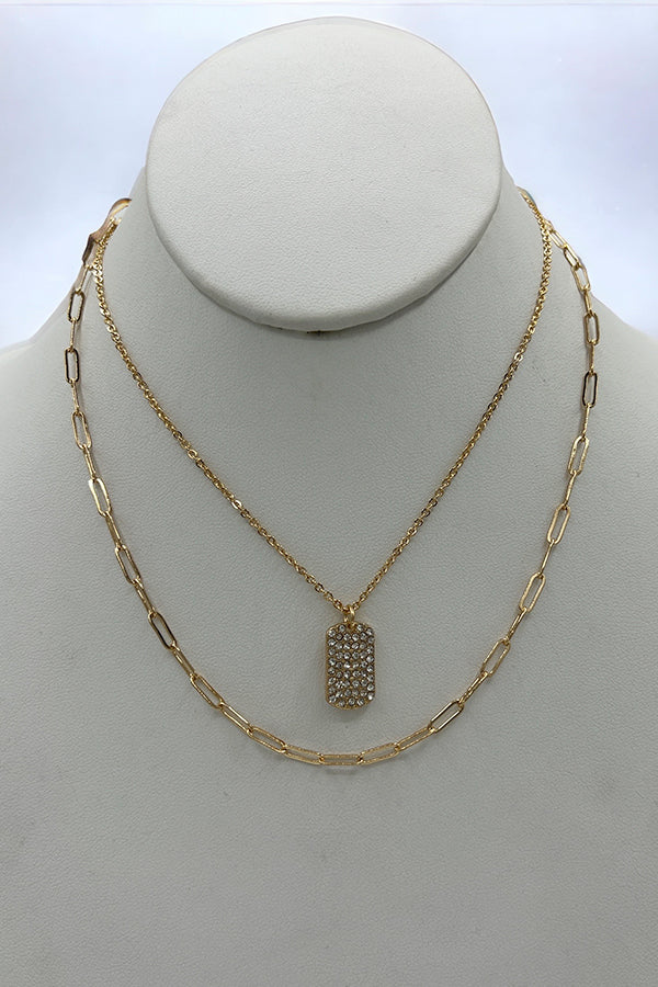 Layered Pendant Necklace Set