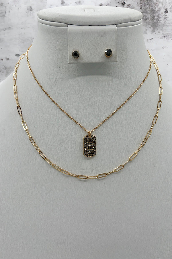 Layered Pendant Necklace Set