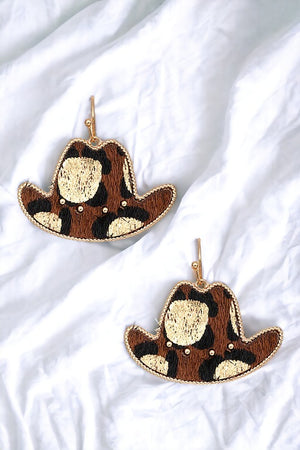 Cowboy Hat Dangle Earring