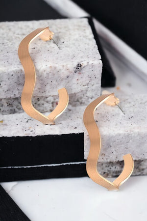 Wave Semi Hoop Earring