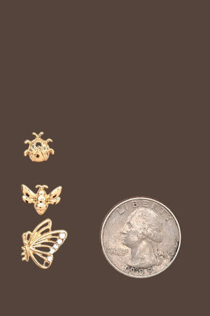 MIX INSECT POST EARRING SET