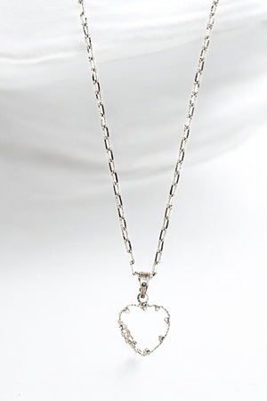Heart Framed Stone Pendant Necklace