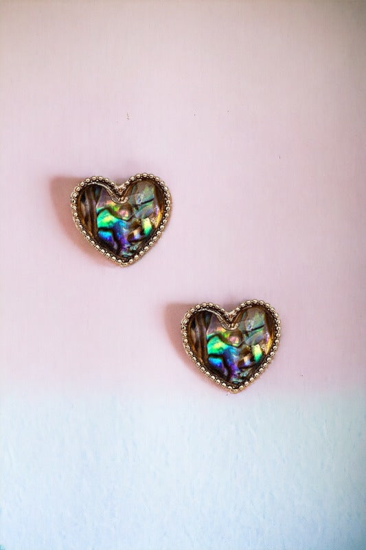 Heart Framed Post Earring