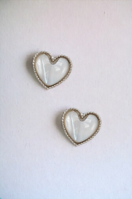 Heart Framed Post Earring