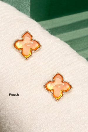 FOUR PETAL FLOWER POST EARRING