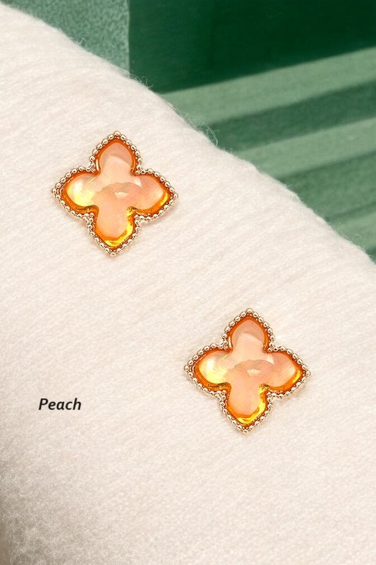 FOUR PETAL FLOWER POST EARRING