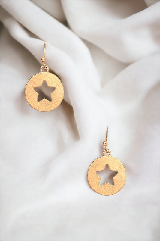 Star Cut Out Dangle Earring