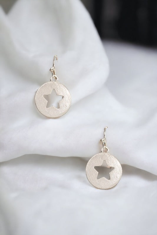 Star Cut Out Dangle Earring