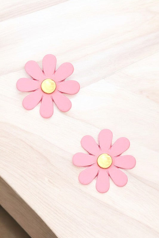 CLAY FLORAL POST FASHION EARRING