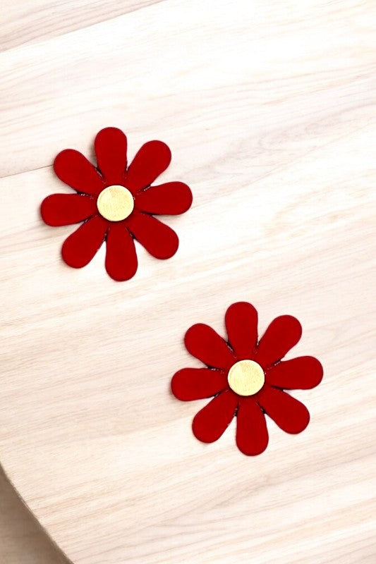 CLAY FLORAL POST FASHION EARRING