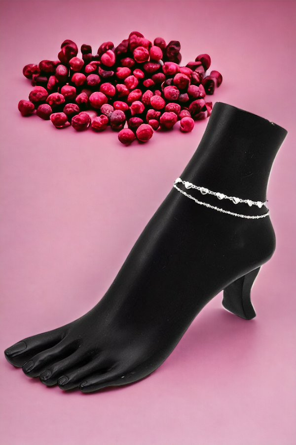 Link Heart Chain Anklet