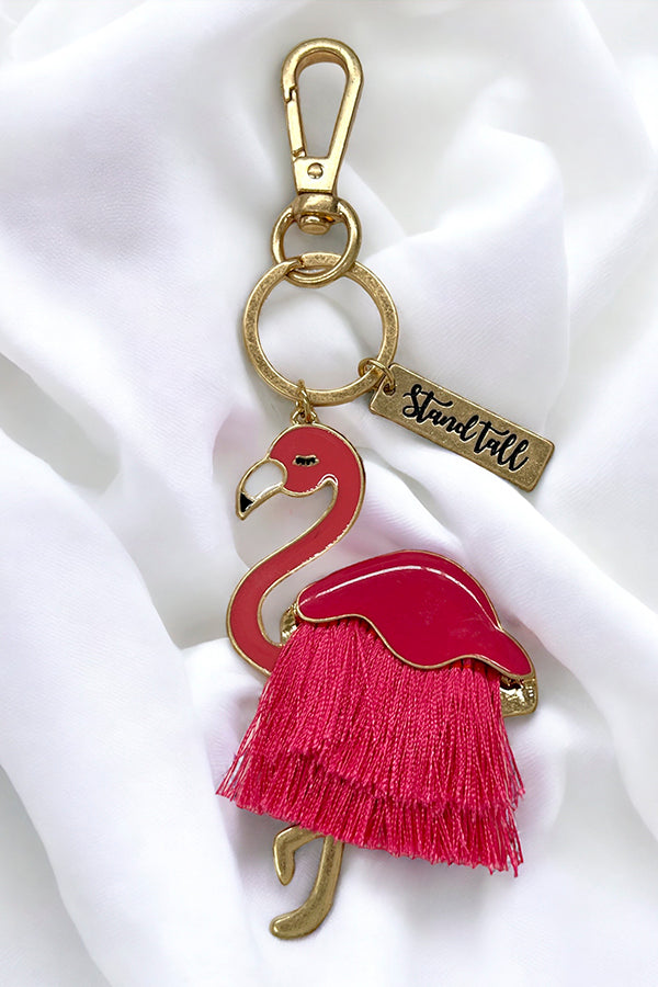 Flamingo Accent Keychain