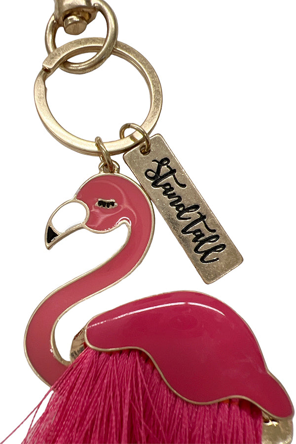 Flamingo Accent Keychain