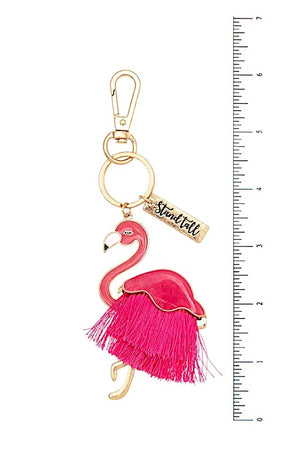 Flamingo Accent Keychain