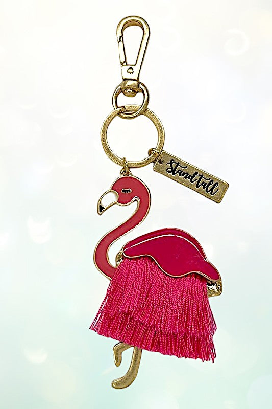 Flamingo Accent Keychain