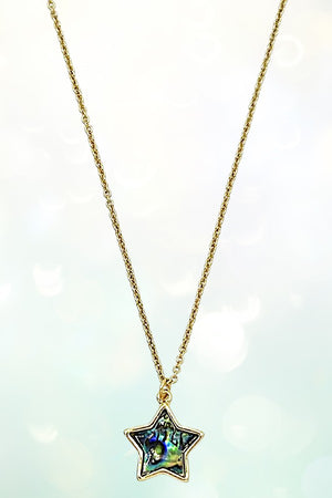 ABALONE STAR PENDANT NECKLACE