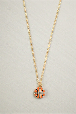 BASKETBALL PENDANT NECKLACE