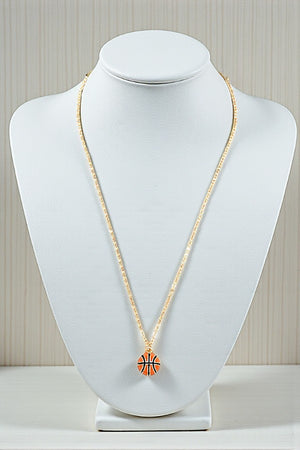 BASKETBALL PENDANT NECKLACE
