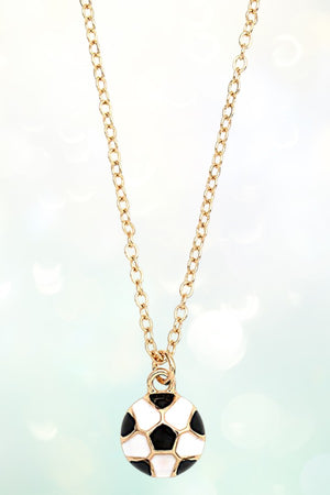 SOCCER BALL PENDANT NECKLACE