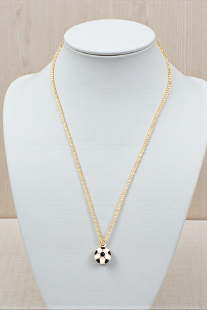SOCCER BALL PENDANT NECKLACE
