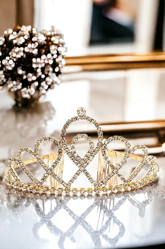 Teardrop Rhinestone Fashion Tiara