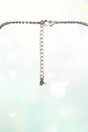 TEXTURED FLORAL LINK NECKLACE SET