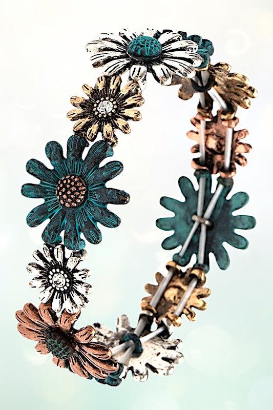 FLORAL LINK STRETCH BRACELET