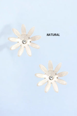 ACETATE FLORAL POST EARRING