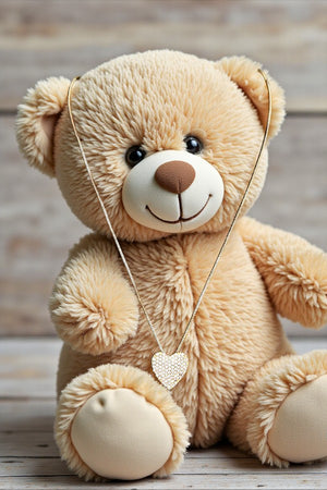 CUBIC ZIRCONIA PAVE HEART PENDANT NECKLACE