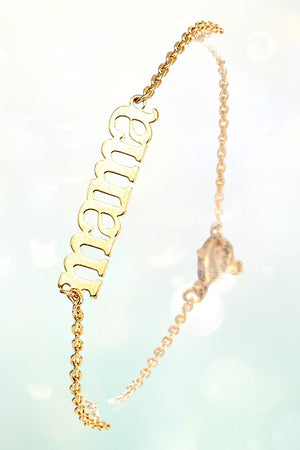 MAMA CHARM LINK CHAIN BRACELET