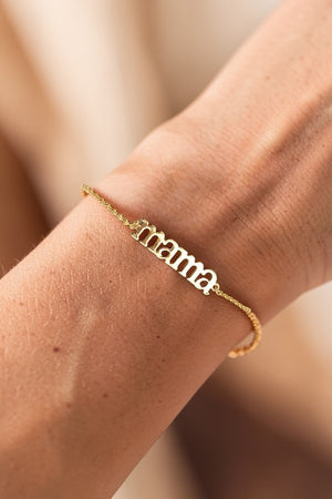 MAMA CHARM LINK CHAIN BRACELET