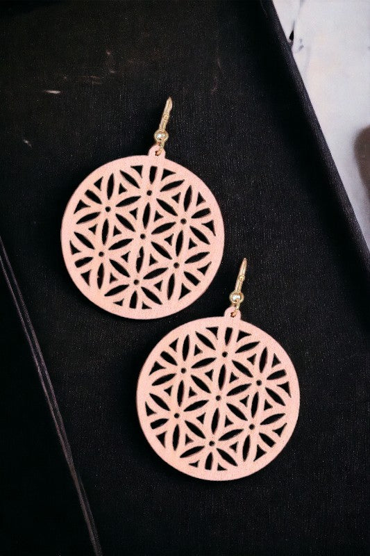 Round Cut Out Dangle Earring