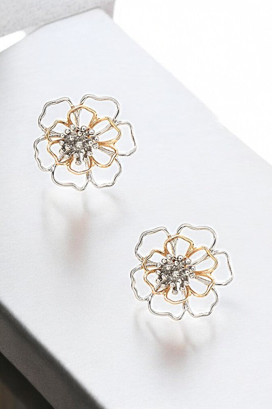 FLORAL CUT OUT POST EARRING