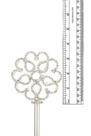 Floral Filigree Rhinestone Pave Wand