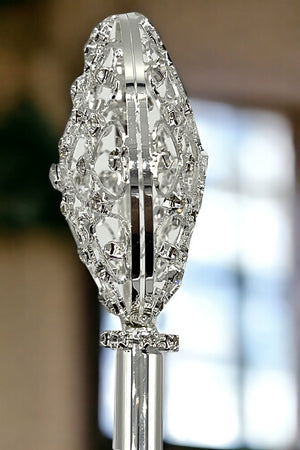 Floral Filigree Rhinestone Pave Wand