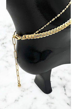 Double Mix Chain Anklet