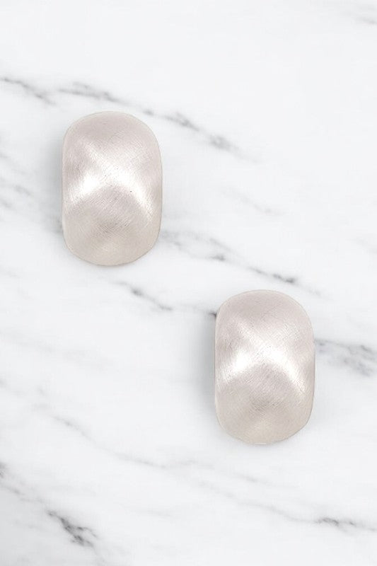 SEMI DOME SEMI HOOP EARRING