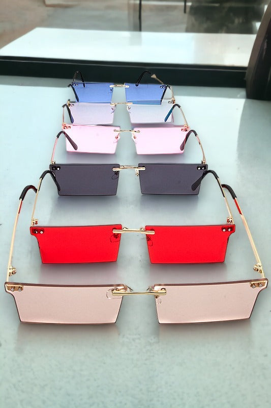 Rectangle Framed Fashion Sunglasses Pack