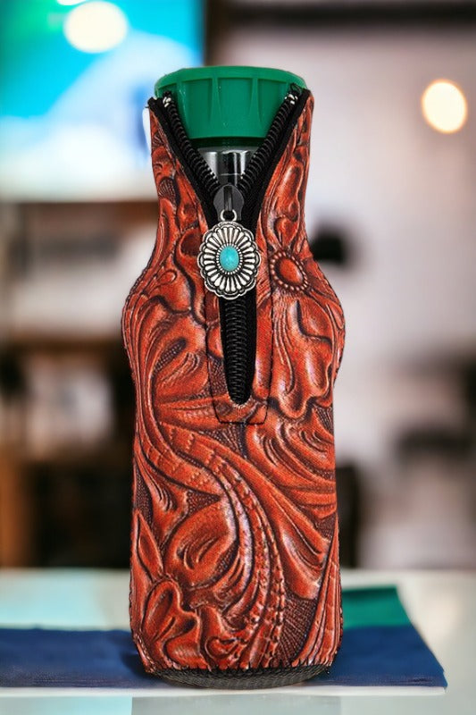 Floral Detail Paisley Zipper Drink Sleeve