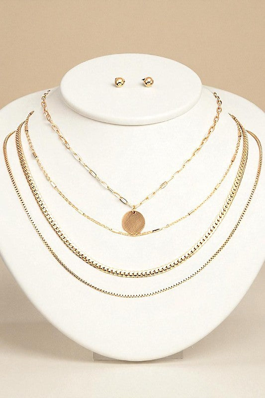 MULTI MIX CHAIN LAYERED NECKLACE SET