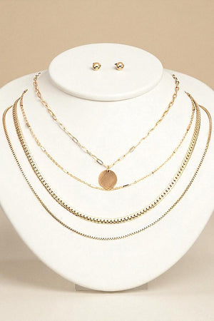 MULTI MIX CHAIN LAYERED NECKLACE SET