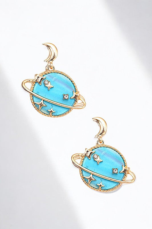 PLANET MOON STAR ACCENT DANGLE EARRING