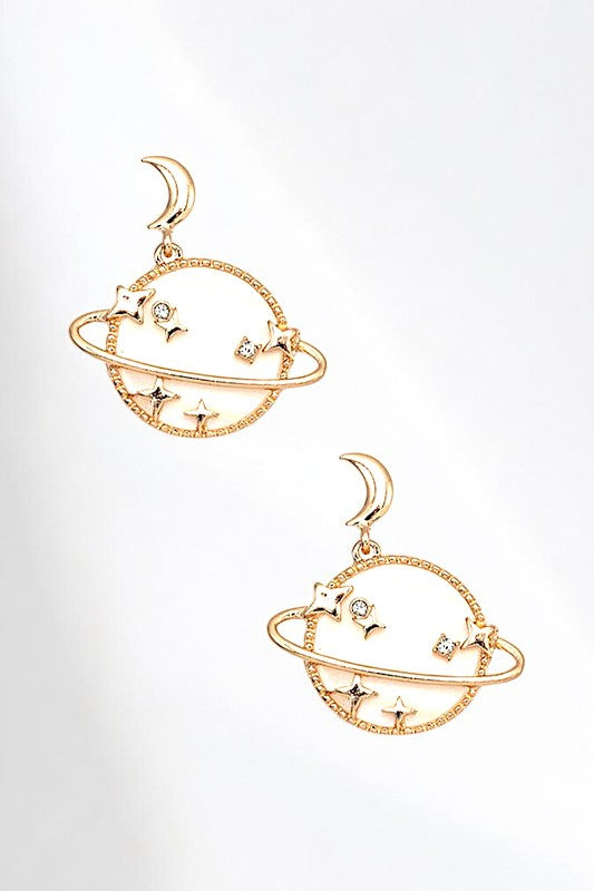 PLANET MOON STAR ACCENT DANGLE EARRING