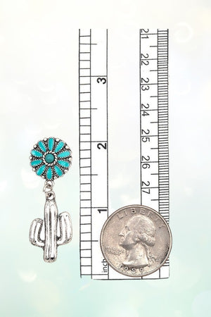 FLORAL LINK CACTUS DROP EARRING