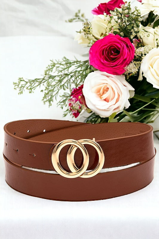 Faux Leather Infinity Buckle