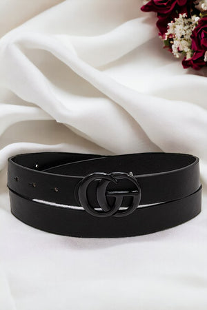 Faux Leather Fashion Buckle Belt