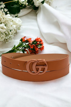 Faux Leather Fashion Buckle Belt