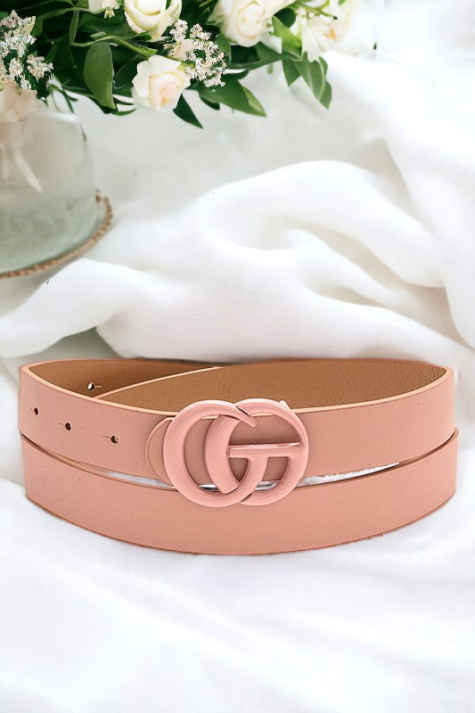 Faux Leather Fashion Buckle Belt