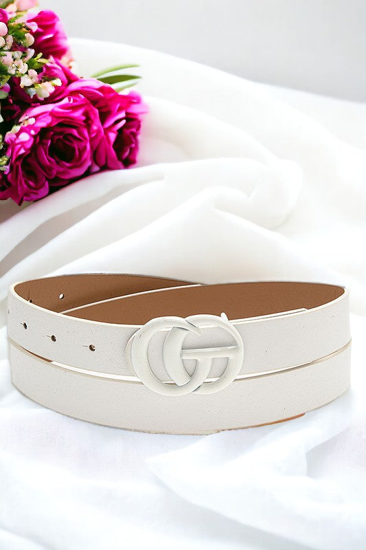 Faux Leather Fashion Buckle Belt